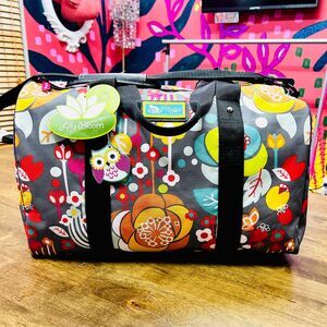 Lily Zen by Lily Bloom Womens Nylon TARA OVERNIGHTER Duffle Bag BLISS Floral NWT